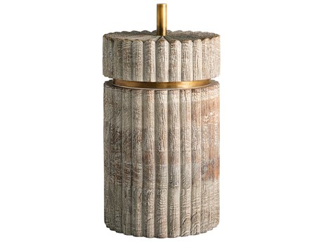 Cyan Design Zucca Distressed Taupe Brass Storage Bin