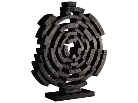 Cyan Design Vortex Black Walnut Sculpture
