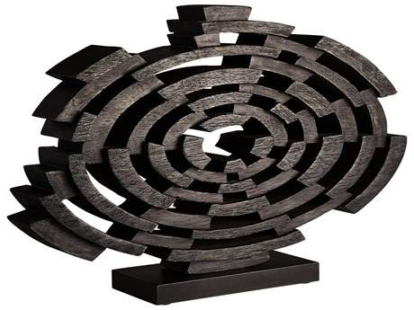 Cyan Design Vortex Black Walnut Sculpture