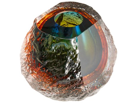 Cyan Design Halley Blue Clear Amber Vase