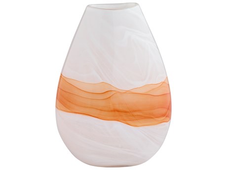 Cyan Design Pacaya White Orange Vase
