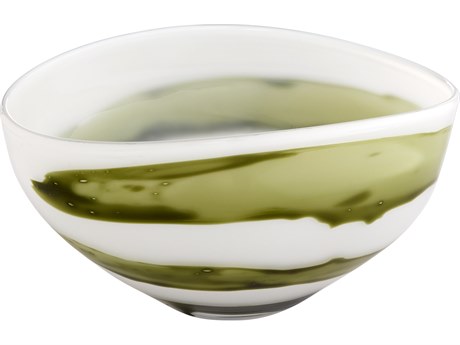 Cyan Design Denali Iridescent White Green Decorative Plate