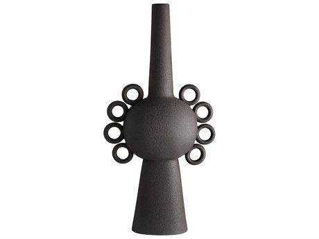 Cyan Design Ringlets Black Vase