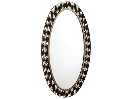 Cyan Design Spiro Torched Brass Wall Mirror Oval