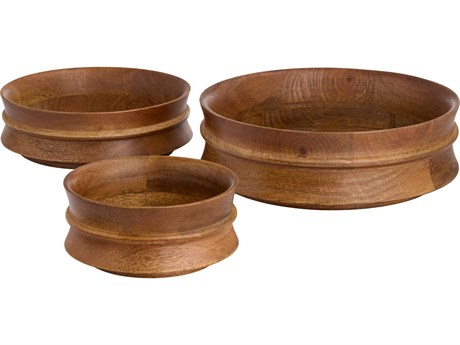 Cyan Design Madison Walnut Decorative Plate Set of 3