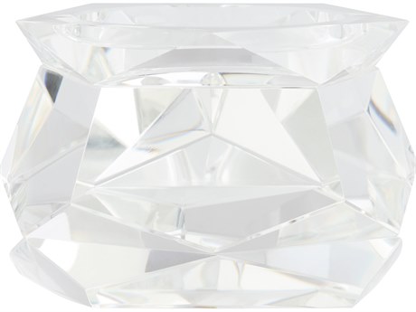 Cyan Design Faceted Pillar Clear Candle Holder