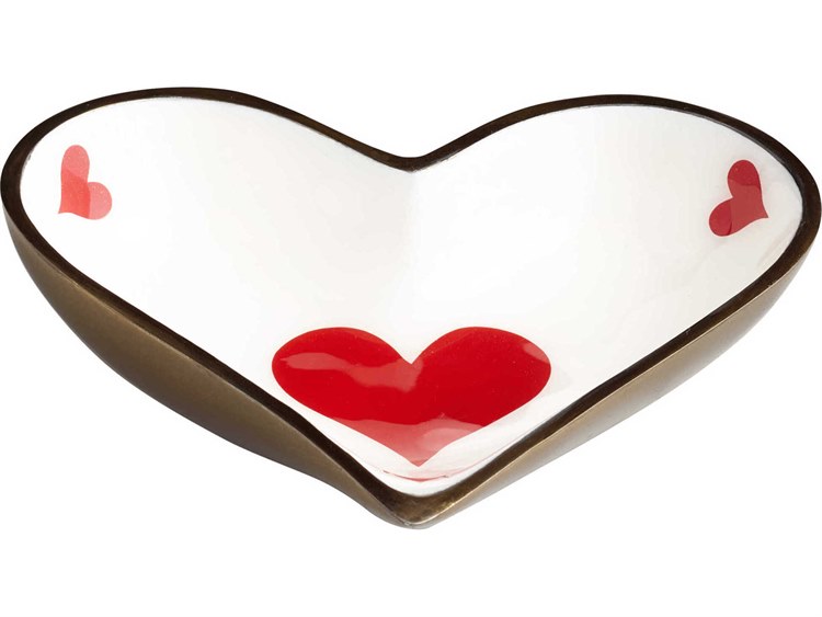 Photos - Other Decoration Cyan Design Heart Bronze Serving Tray 07038