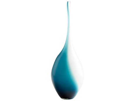 Cyan Design Swirly Blue / White Vase