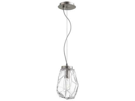 Cyan Design 1-Light Satin Nickel Glass Mini Pendant