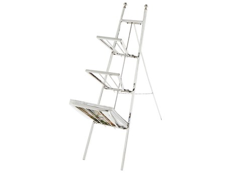Cyan Design Easel Polished Nickel Magazine Rack