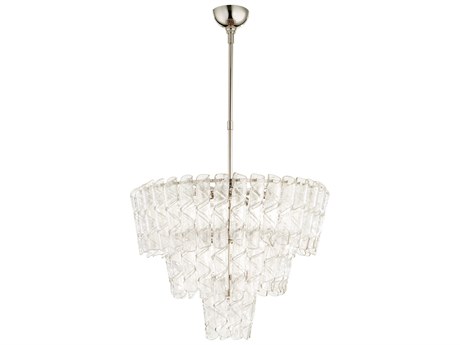 Cyan Design 10-Light Polished Nickel Glass Tiered Pendant