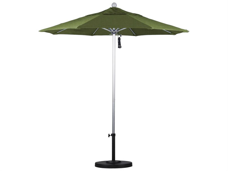 California Outdoor Patio Umbrella Custom Venture Series 7.5 Foot Octagon Market Aluminum Outdoor Patio Umbrella with Push Lift System