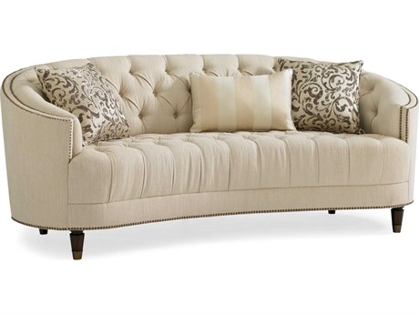 Caracole Classic Elegance Chestnut Beige Upholstered Sofa