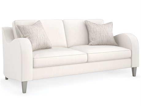 Caracole Victoria Sparkling Argent White Upholstered Sofa