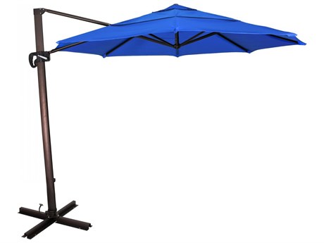 California Patio Umbrella Quick Ship Cali Series 11 Foot Octagon Cantilever Aluminum Patio Umbrella with Crank Lift System