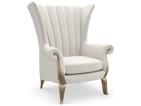 Sculptural White Modern Armchair, Caracole Valentina