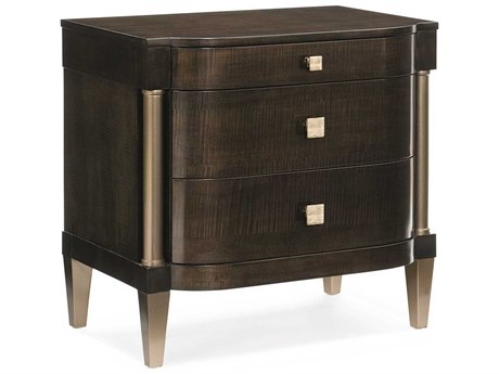 Caracole Classic Night Owl 3-Drawers Brown Nightstand
