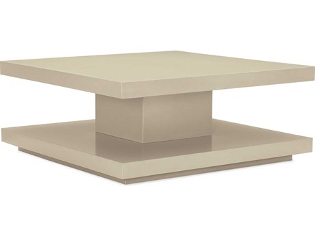 Caracole Classic Cool and Classic Square Wood Pearl Coffee Table