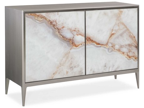 Caracole Classic Rock Steady 52" Brushed Nickel Sideboard