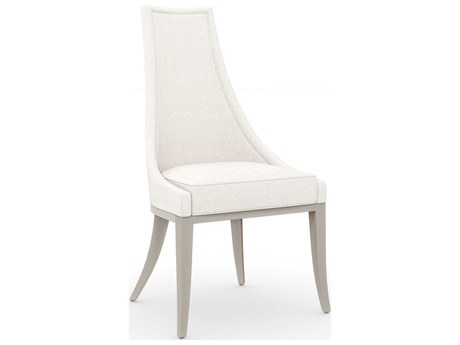 Caracole Classic Tall Order White Upholstered Side Dining Chair