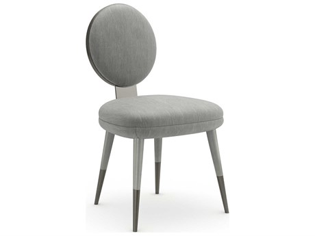 Caracole Apollo Hardwood Gray Upholstered Armless Dining Chair