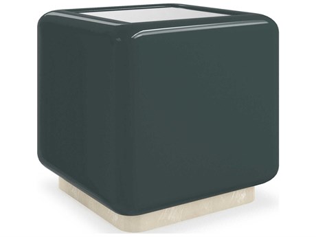 Caracole Gelee Square Mirror Apatite Gloss End Table