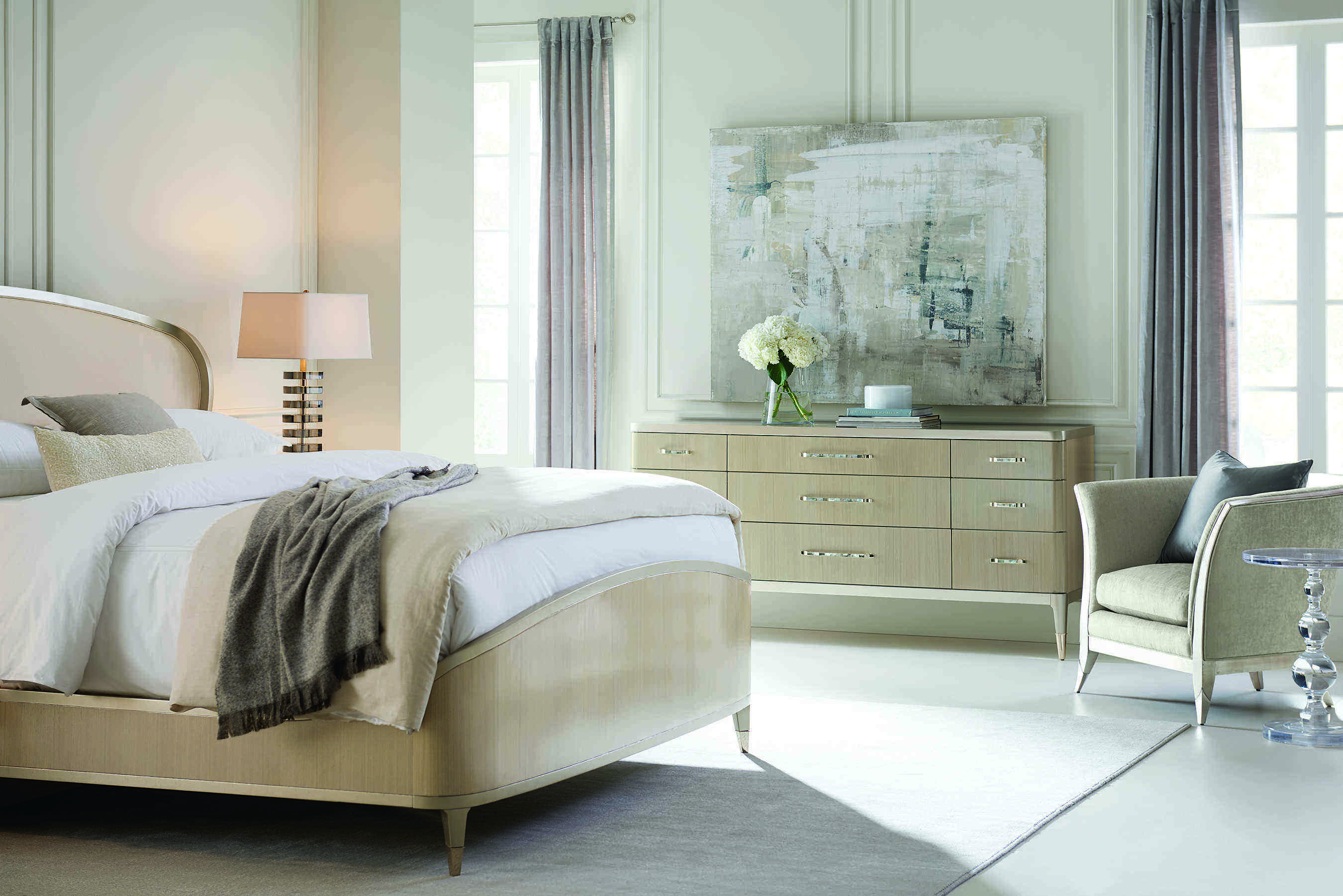 caracole classic contemporary furniture glam bedroom