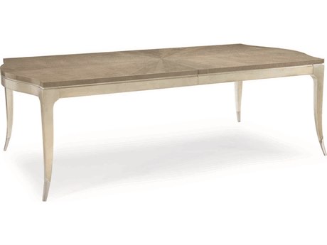 Caracole Classic On a Silver Platter Silver Maple Expansion Extendable Rectangular Dining Table