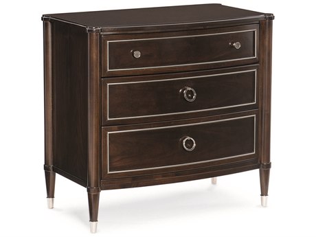 Caracole Classic How Suite It Is 3-Drawers Brown Walnut Wood Nightstand