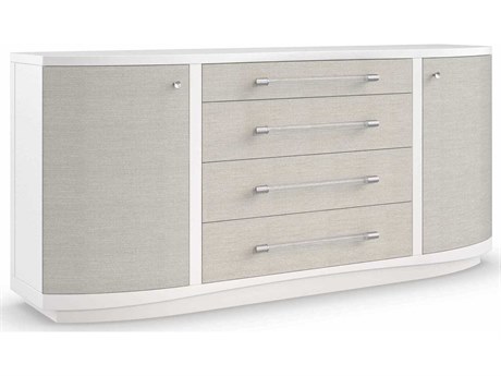 Caracole Classic Clear to Me 4-Drawers White Ash Wood Dresser