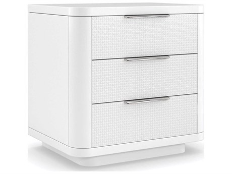 Caracole Classic Touch Base 3-Drawers Birch Wood Nightstand