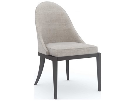 Caracole Classic Natural Choice Fabric Birch Wood Brown Upholstered Side Dining Chair