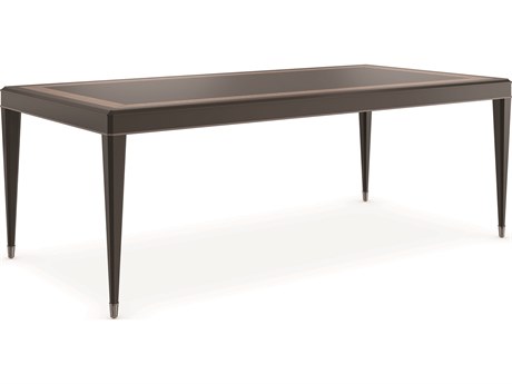 Caracole Classic Full Score Extendable Rectangular Wood Dark Chocolate Tigra Charcoal Dining Table