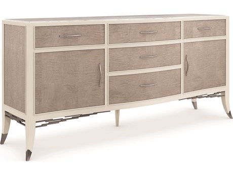 Caracole Classic Break From Tradition 74" Birch Wood Chinchilla Creme De La Deep Bronze Sideboard