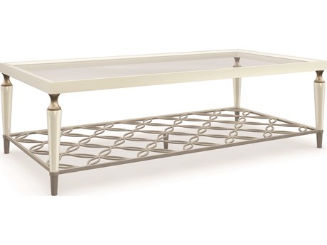 Caracole Classic Easily Charming Rectangular Glass Coffee Table