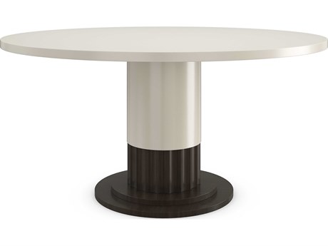 Caracole Classic Dorian Round Wood Ivory Dining Table