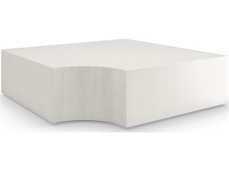 Caracole Classic Buttoned Up Wood Ivory Craze Coffee Table