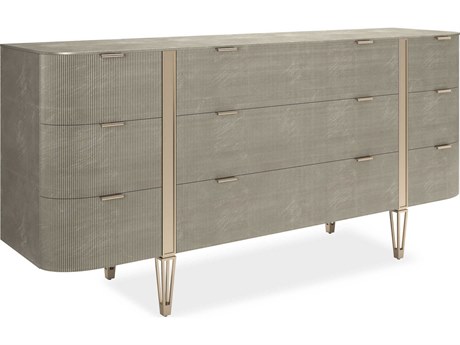 Caracole Classic Love At First Sight Gray Birch Wood Dresser