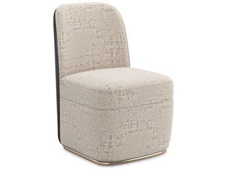 Caracole Classic Cabochon Gray Upholstered Armless Dining Chair