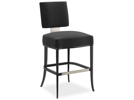 Caracole Classic Reserved Seating 19.75" Upholstered Birch Wood Counter Stool