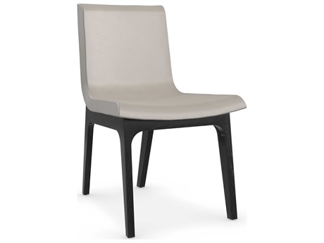 Caracole Kelly Hoppen Starr Ash Wood White Leather Side Dining Chair