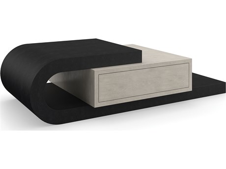 Caracole Kelly Hoppen Celeste Wood Basalt Cocktail Table