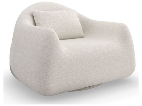 Caracole Kelly Hoppen Serenity Swivel Beige Fabric Accent Chair