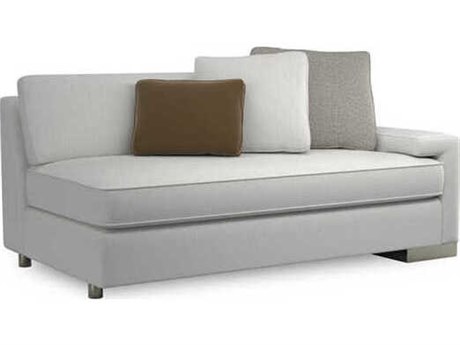 Caracole Upholstery I'M Shelf Pyrite Gray Upholstered Chaise