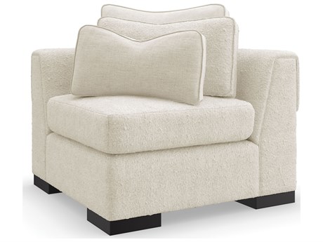Caracole Modern Metro Edge 41" White Fabric Modular Chair