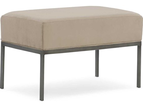 Caracole Modern Expressions Zinc Oxide Beige Upholstered Accent Bench