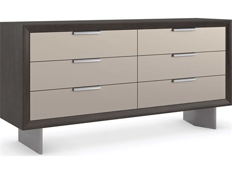 Caracole La Moda 6-Drawers Brown Birch Wood Double Dresser