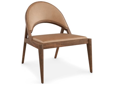 Caracole Modern Principles Rhythm Lounge Brown Leather Accent Chair