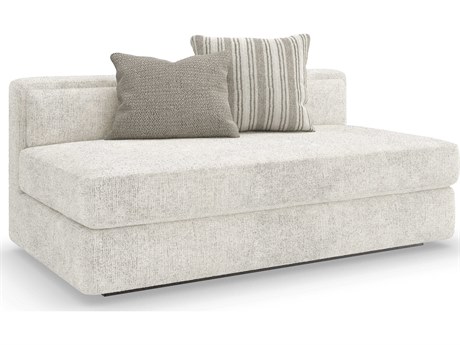 Caracole Modern Principles Unity Armless White Upholstered Loveseat