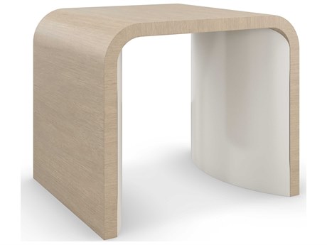Caracole Modern Principles Movement 26" Rectangular Wood Sun Drenched Oak Textured Adobe End Table